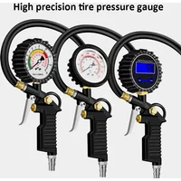 Tire Pressure Gauge Air Pressure Gauge Car Tire Pressure Monitor Tyre Inflator with Flexible Hose ForCar Truck Motorcycle