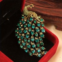 Baroque Luxury Beauty Openwork Peacock Animal Design Brooch for Men and Women, Jewelry Accessories, Wedding Holiday Party Gift