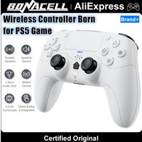 Controller For PS5/Playstation 5/PC/Steam BT Wireless Gamepads Marco/Turbo Hall Effect No Drift Mute External mic Game Joystick