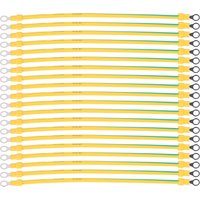 20Pcs Yellow Green Ground Wire Solar Photovoltaic Panel Ground Wire With O Ring Terminal 2.5/4/6 Square 14/12/10AWG