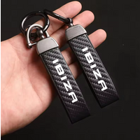 Carbon Fiber Style Car Keychain Microfiber Leather Key Chain For Seat Ibiza 6L 6J 6P 6F 6KJ1 2002-2015 2016 2017 2018 2019 2020