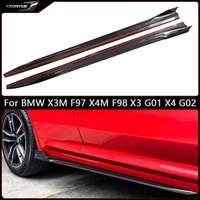 For BMW X3M F97 X4M F98 X3 G01 X4 G02 Carbon Fiber Side Skirt Splitters Cupwings Bumper Side Skirts Car Accessories Body Kit