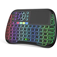Bluetooth Mini Wireless Keyboard backlit 2.4G USB Google Voice Aire Mouse Remote with battery for Android TV Box PC Projector