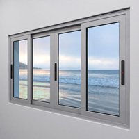 Simple Modern Style Design Slim Aluminum Alloy Frame Smooth Track Sliding Windows Weatherproof Sound Insulation Sliding Windows