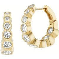 Classic Gold Color Inlaid Cubic Zirconia Copper Hoops Women's Earrings Exquisite Daily Wear Party Earrings Woman Fashion Jewelry