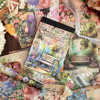 100sheets Vintage Plants Flowers garden Material paper paper Scrapbooking DIY Photo Album Collage Journal Creative Stationery