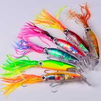 1Pcs 14cm 40g Octopus Fishing Lure 6 Colors Squid Hard Bait High Carbon Steel Hook Octopus Crank For Tuna Sea Allure Tools