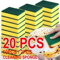 2PCS/10PCS/20PCS Kitchen Dishwashing Soft Sponge Absorbent Clean Rub Pot Rust Scouring Pad Removing Kits
