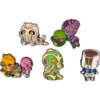 5pcs Creative JOJO Stand Pins Set Cartoon Anime Metal Badges for Backpack Enamel Lapel Brooches Jewelry Accessories Gifts