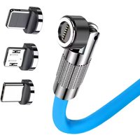 120W 6A 3in1 Magnetic Fast Charge Cable USB Cables Type-C To iOS Lighting Liquid Silicone Charger Data Cable For iPhone Samsung