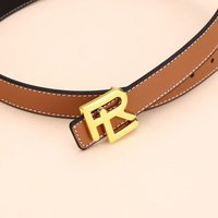 Women's fashion double-sided belt high-quality gold buckle is best suited to women's denim belt dresses