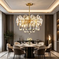 Modern Crystal Glass Led Chandelier Lighting Living Dining Room Pendant Light Home Decor Bedroom Hanging Lamp Fixtures Luminaire