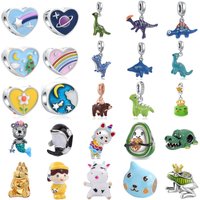 Hot Selling 925 Silver, Avocado,Heart-Shaped Bead Dragon,Bear Pendant Fit Original Bracelet DIIY Accessories Exquisite Jewelry