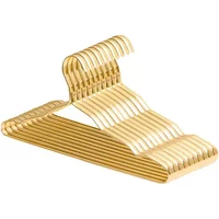10-Pack Luxury Gold-Plated Metal Hangers Non-Slip Wide Shoulder Design for Coats/Blazers/Dresses Rustproof Wardrobe Organizers