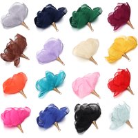 10pcs/lot DIY Mesh Chiffon Flower Hanging Charms Fake Organza Flower Pendant For DIY Women Girls Earrings Sewing Decoration