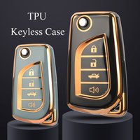 Jingyuqin 4BTN Soft TPU Car Remote Key Case FOB For Toyota Hilux Corolla Avensis Prado Fortuner RAV4 CHR Camry Accessories