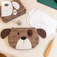 YOMDID 3pcs Dog-Shaped Zipper Pouch Sewing Templates DIY Creative Zipper Bag Quilting Template - Craft & Sewing Guide
