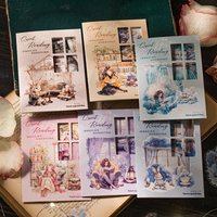 15Sheets/bags PET Sticker Reading Landscaping Character Handbook Sticker Landscape Character Pattern Collage DIY Decoration