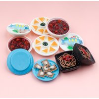 10/100pcs Japanese-style Dinner resin decor Plate DIY Miniature Food DollHouse Decoration Resin Crafts