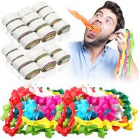 6/12/18pcs 8 meters Mouth Spitting Color Paper Magic Classic Close-up Magic Stage Magic Creative Family Party Performance Props