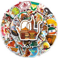 AliExpress FANLU 10/50PCS India Cartoon Stickers Tourism Scenery Graffiti Landmarks Decals Culture Decoration Laptop Guitar Car Bike Decoration
