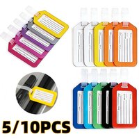 5/10PCS Luggage Tag Boarding Shipping Travel Accessory Women Men Suitcase Address Name Portable Label