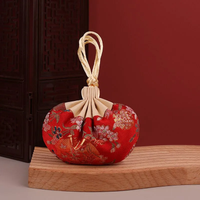 Multi Color Flower Pattern Hanging Decoration Cloth Purse Pouch Women Jewelry Bag Empty Sachet Chinese Style Storage Bag