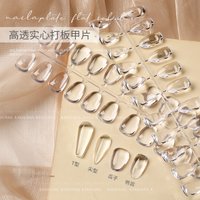 120Tips/Set Professional Clear Nail Tips For Learner Nail Gel Polish Display Color Board Chart Oval Water Drop Nail Salon Tools