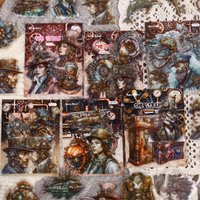 20 pcs/pack Vintage Steam Age Stickers Decorativ DIY Scrapbooking Materials Art Collage Stationery Aesthetics Stickers
