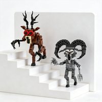 Horror Forest 99 Night Series Building Blocks Forest Deer Owl Assembly Fun Toys Casual Puzzle Desktop Decoration Halloween Gift