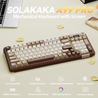 SOLAKAKA A99pro 97 Keys Wireless Keyboard Mechanical Keyboard Hot Swappable Keys With TFT Screen