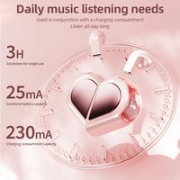 K520 Bluetooth Wireless Earphones Rotatable Heart Shape Charging Box Low Latency Gaming Stereo In Ear Earbuds