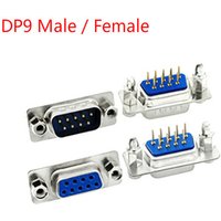 5/10Pcs D-SUB DB9 9-Pin DIP Straight Connector - Male Female RS232 Serial Port PCB Screw Plug Socket Adapter
