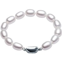 YWYC 7-8mm Natural Freshwater Pearl Bracelets 18cm Length Rice Shape White Pink Purple Bracelets for Women Jewelry Gift