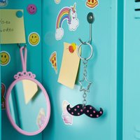 Polka Dot Beard Keychain Funky Punk Style Pendant for Office School Bag Unique Daily Accessory