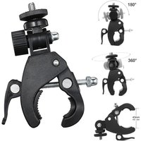 Universal 360 Degree Rotating 1/4 Camera DV Bike Bicycle Handlebar Clamp Bracket Tripod Mount Screw Clip For DSLR Camera GoPro