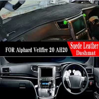For Alphard Vellfire 20 AH20 2007-2014 mat dash Suede Leather Dashmat Dashboard Cover Pad Dash Mat Car Accessories Sunshades