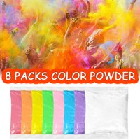 8 Packs Color Powder 8 Vibrant Colors for Party Festival Gender Reveals Fun Runs Marathon Photoshoot Pink Red Orange Yellow