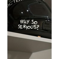 AliExpress NONE 2PCS Why So Serious Motorcycle Helmet Stickers DIY Scooter Bicycle Motorbike Fuel Tank Side Panele Self-adhesive Vinyl Decals