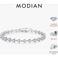 MODIAN 2.4CT Moissanite Bracelet 925 Sterling Silver Sparkling Round Lab Diamond Tennis Bracelets For Women Fine Jewelry