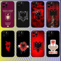 Funny Albania Albanians Flag Phone Case For iPhone 17 16 15 14 13 12 11 Pro Max Mini SE 7 8 Plus 17E Air Shockproof Soft Cover