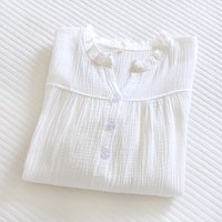 Sexy Sleepwear Women Cotton Night Dress V-Neck Long Sleeve Nighties 2026 Spring Summer New Nightgown Nightdress