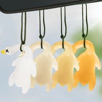 UV Photochromic Roast Duck Keychain Funny Animal Pendant Bag Backpack Car Keyring Outdoor Sun Sensitive Color Change Gift