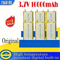 1260100 Battery 3.7V 10000mAh Polymer Li-ion Rechargeable High Capacity for Toy Power Bank GPS Camping Light DIY Batteries