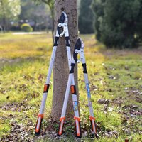 Extendable 100cm aluminum alloy handle pruning shears, garden branch trimmer, high‑reach pruning scissors with SK5 blade