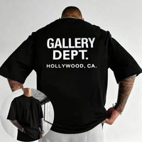 2026 Vintage High Street T-shirt Gallery Printed Shirt Fashion Letter Printed T-shirt Casual O-neck T-shirt Summer Luxury Top