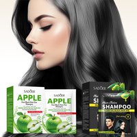 10pcs 4 In 1 Instant Coloring Hair Shampoo 15 Mins Fast Become Black Hair Dye Herb Natural Hair Care Restore Colorant Shampoo