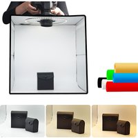 Lightdow Dimmable Photo Box LED Light Room Photo Studio Light Box Kit 120pcs LEDs 6 Backdrops for Photography Portable Folding