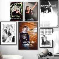 Singer N-Nettspend Poster Waterproof Self-Stick Wall Art Stickers, Removable Wall Decor for Living Room and Bedroom