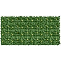 Faux Privacy Fence with Yellow Flowers Artificial Ivy Fence Privacy Screen Cover for Balcony Patio Garden Backyard Wall Decor